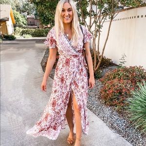 Floral Wrap Maxi